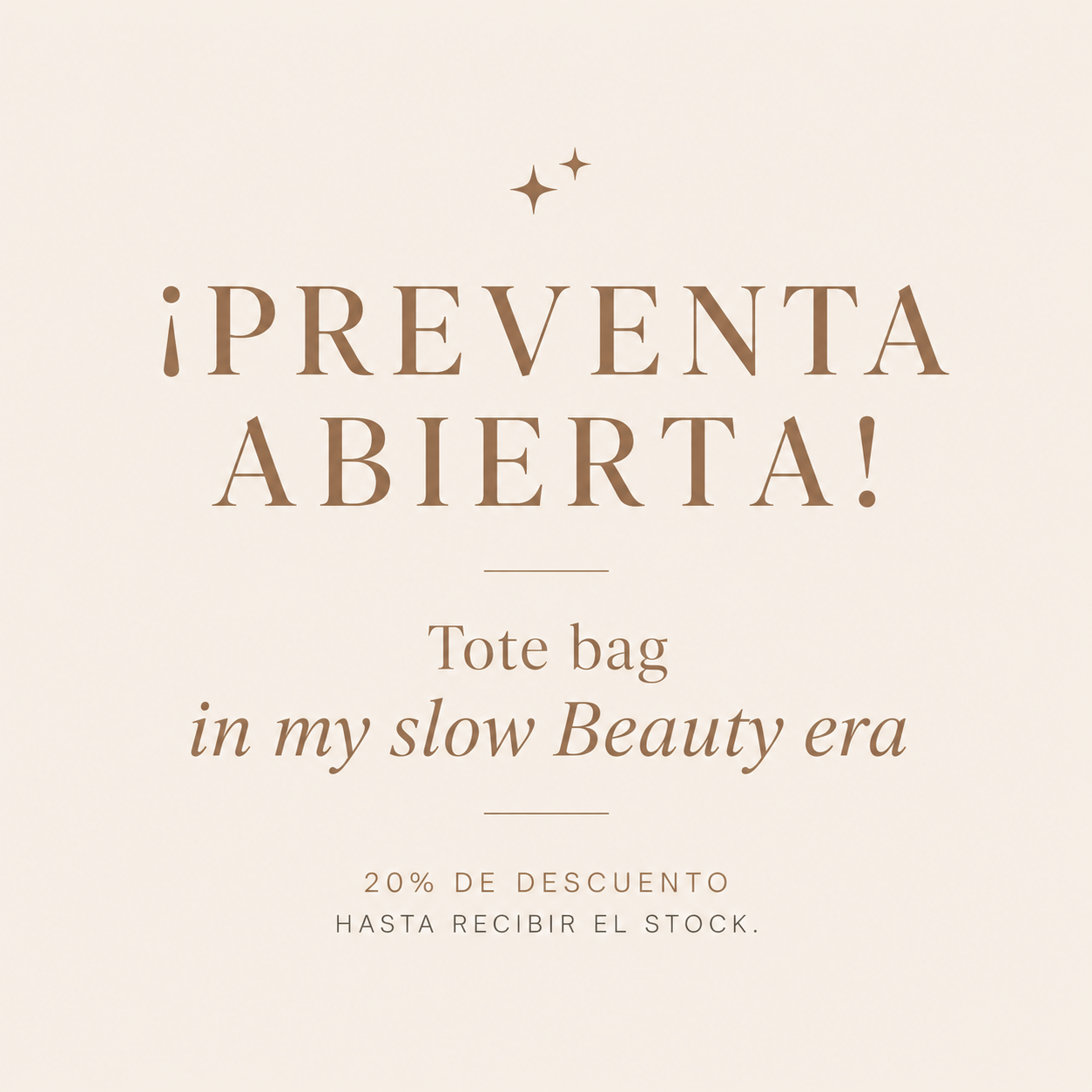 TOTE BAG "IN MY SLOW BEAUTY ERA"